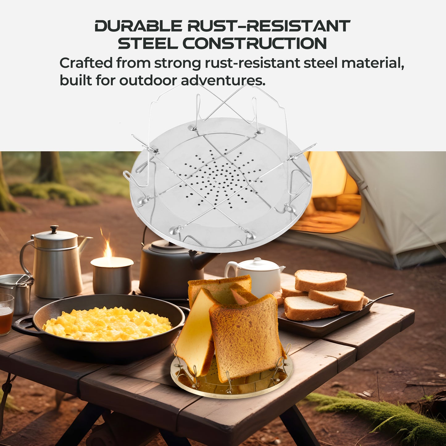 4 Slice Folding Toaster for Camping Stove