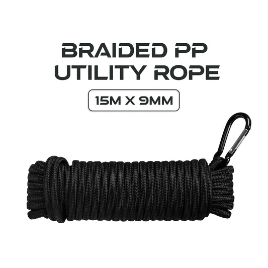 9MM Multi-Purpose Rope with Carabiner (15M)