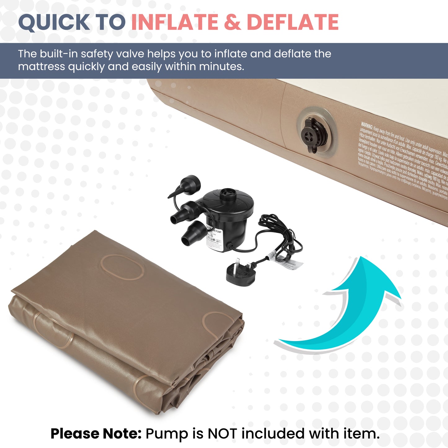 Double Airbed Taupe