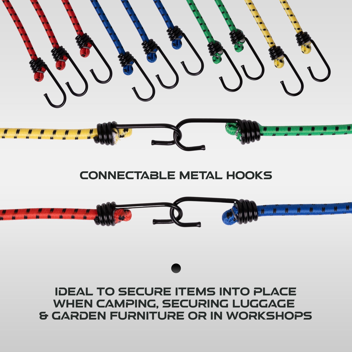 10 Pack Bungee Cords