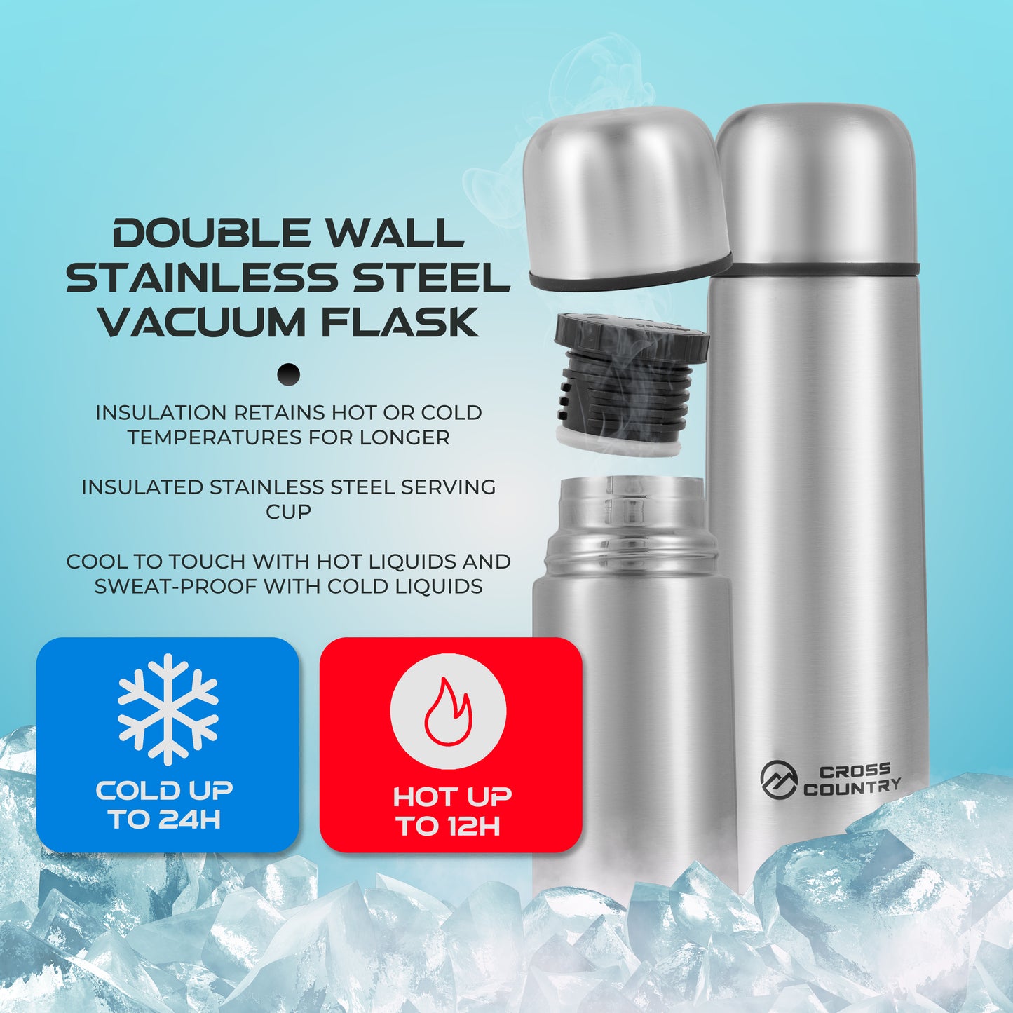 Stainless Steel Flask - Double Wall Insulated