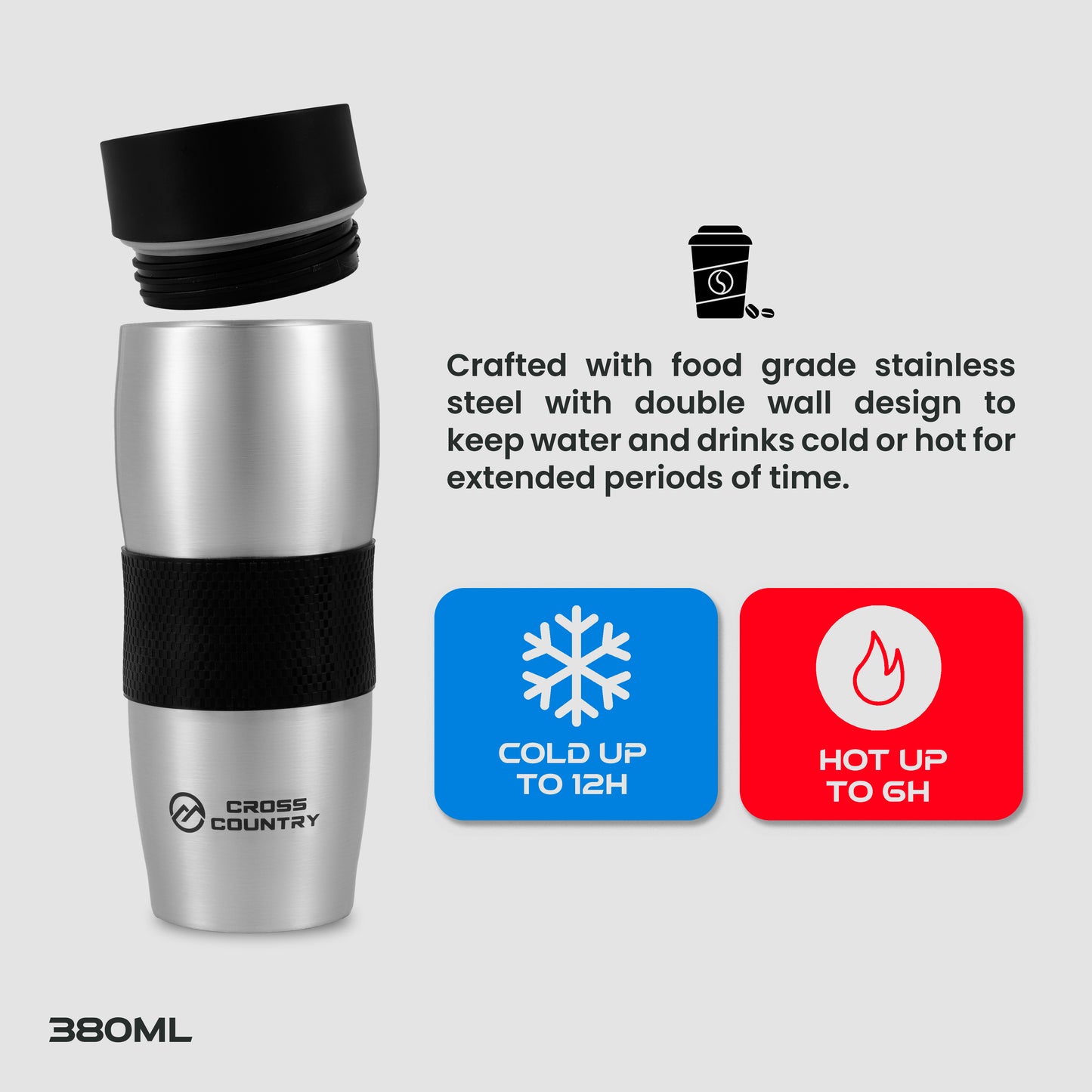 380ML Stainless Steel Travel Mug Insulated