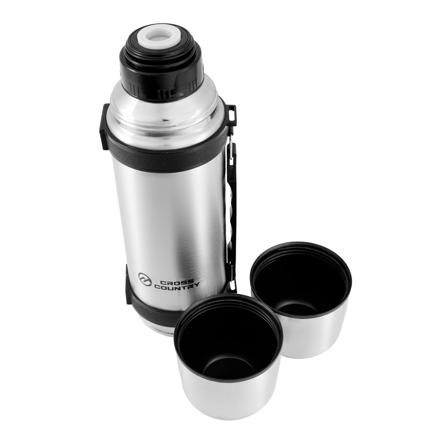 1L Insulated Travel Flask with 2 Cups