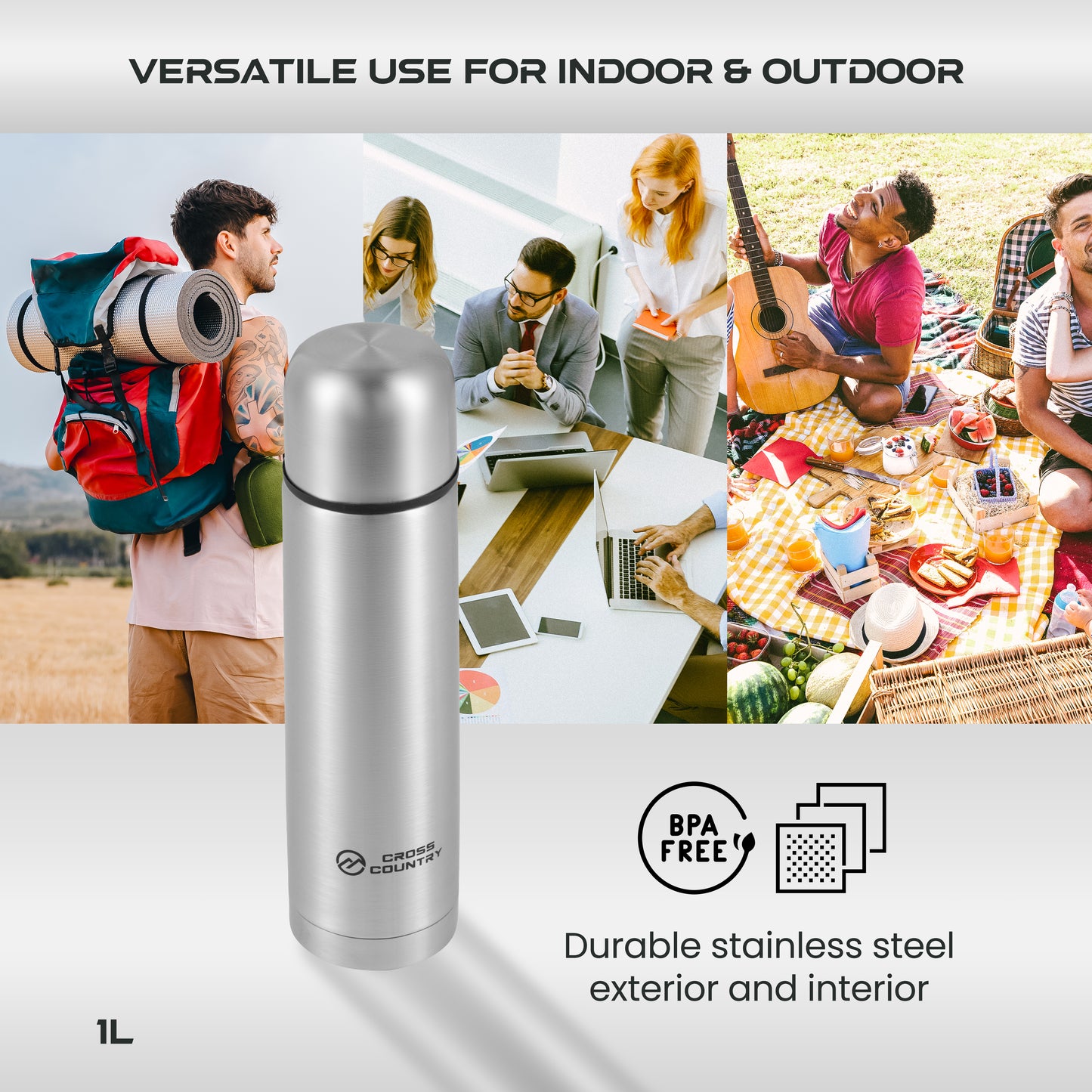 Stainless Steel Flask - Double Wall Insulated