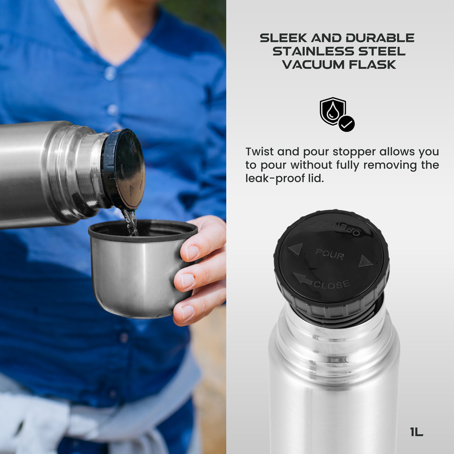 Stainless Steel Flask - Double Wall Insulated