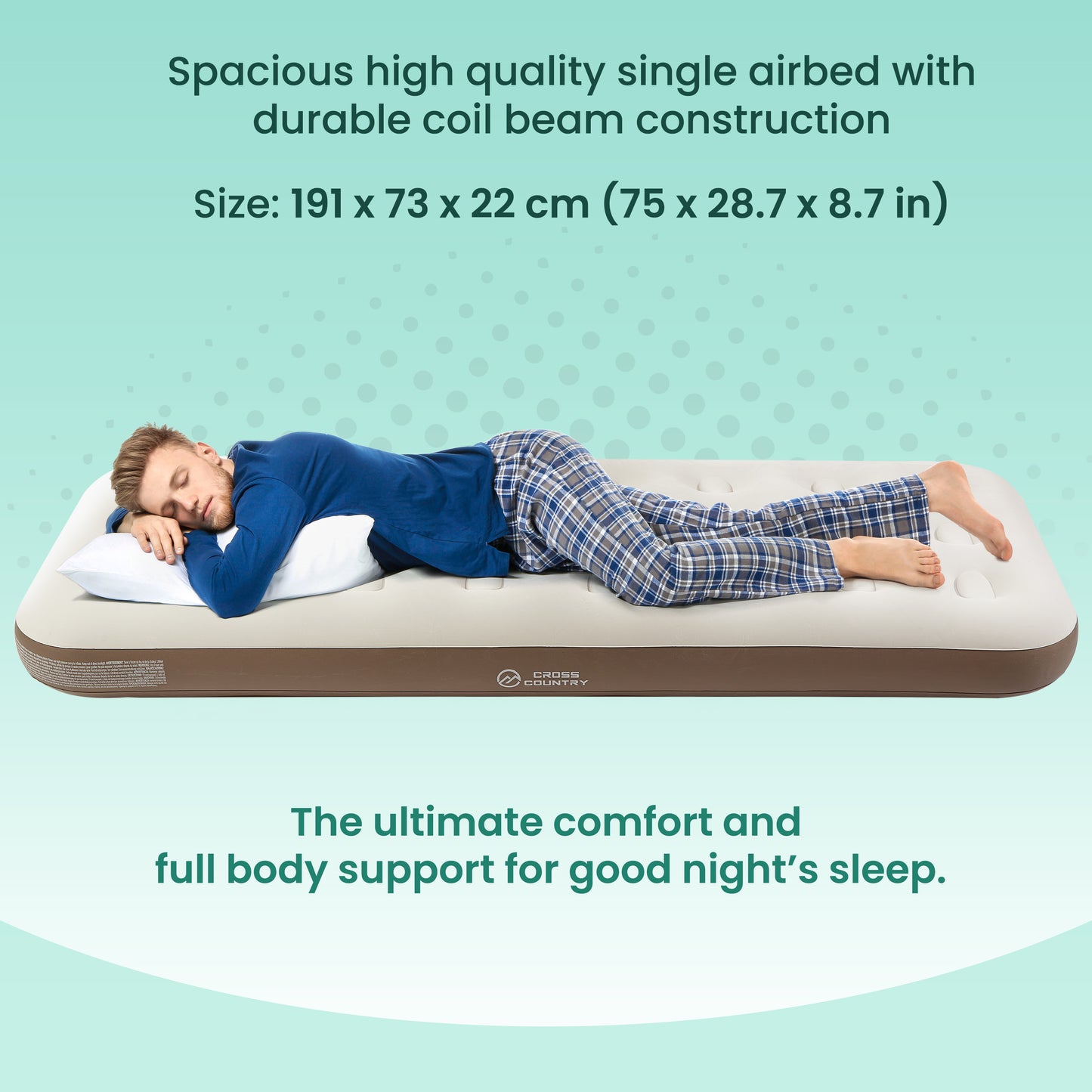 Single Airbed Taupe