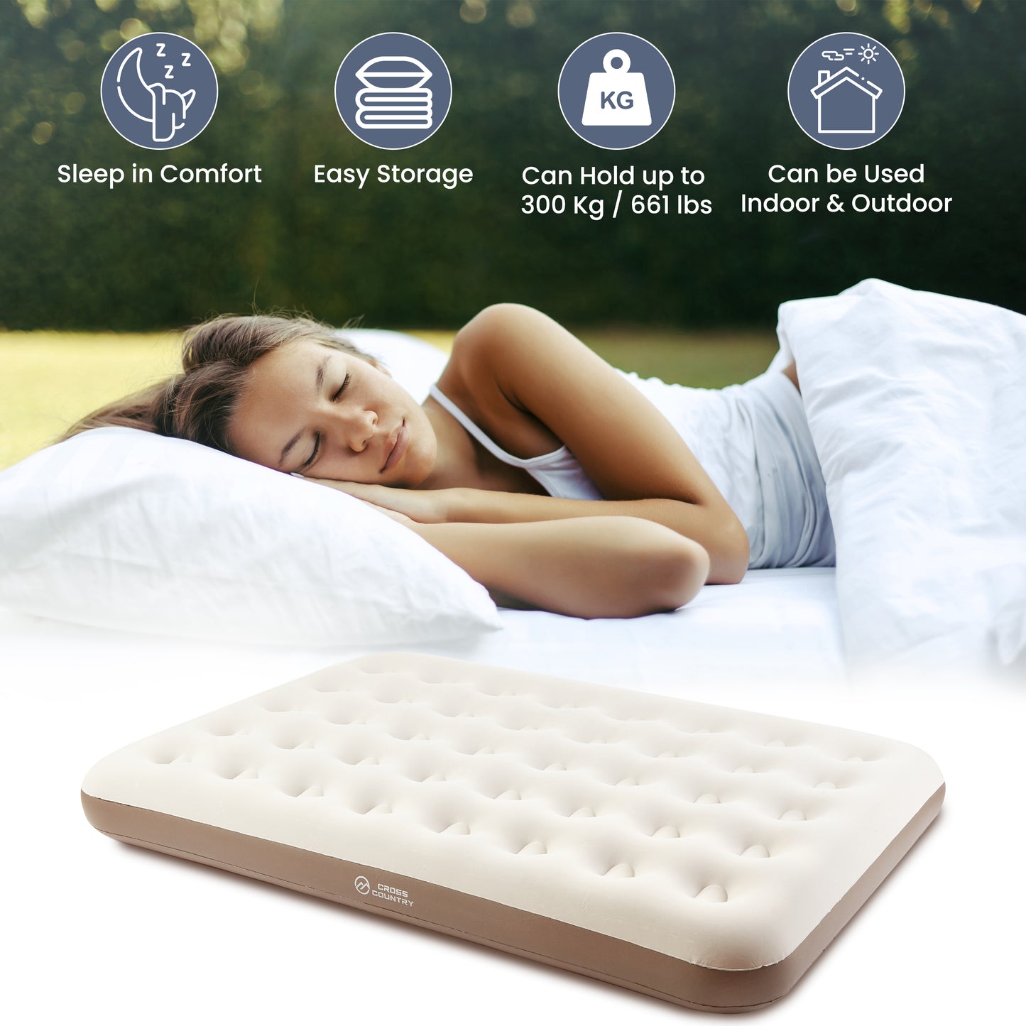 Double Airbed Taupe