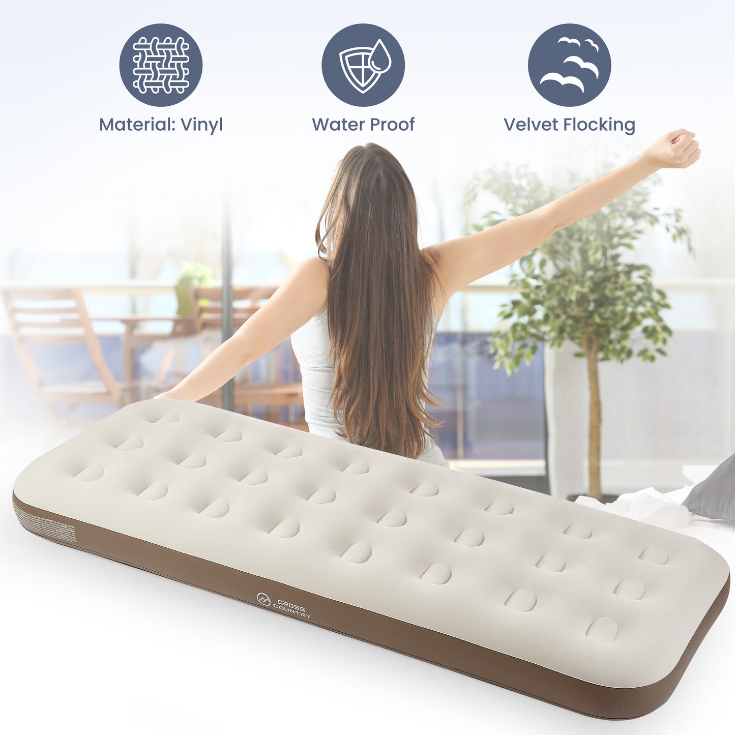 Single Airbed Taupe