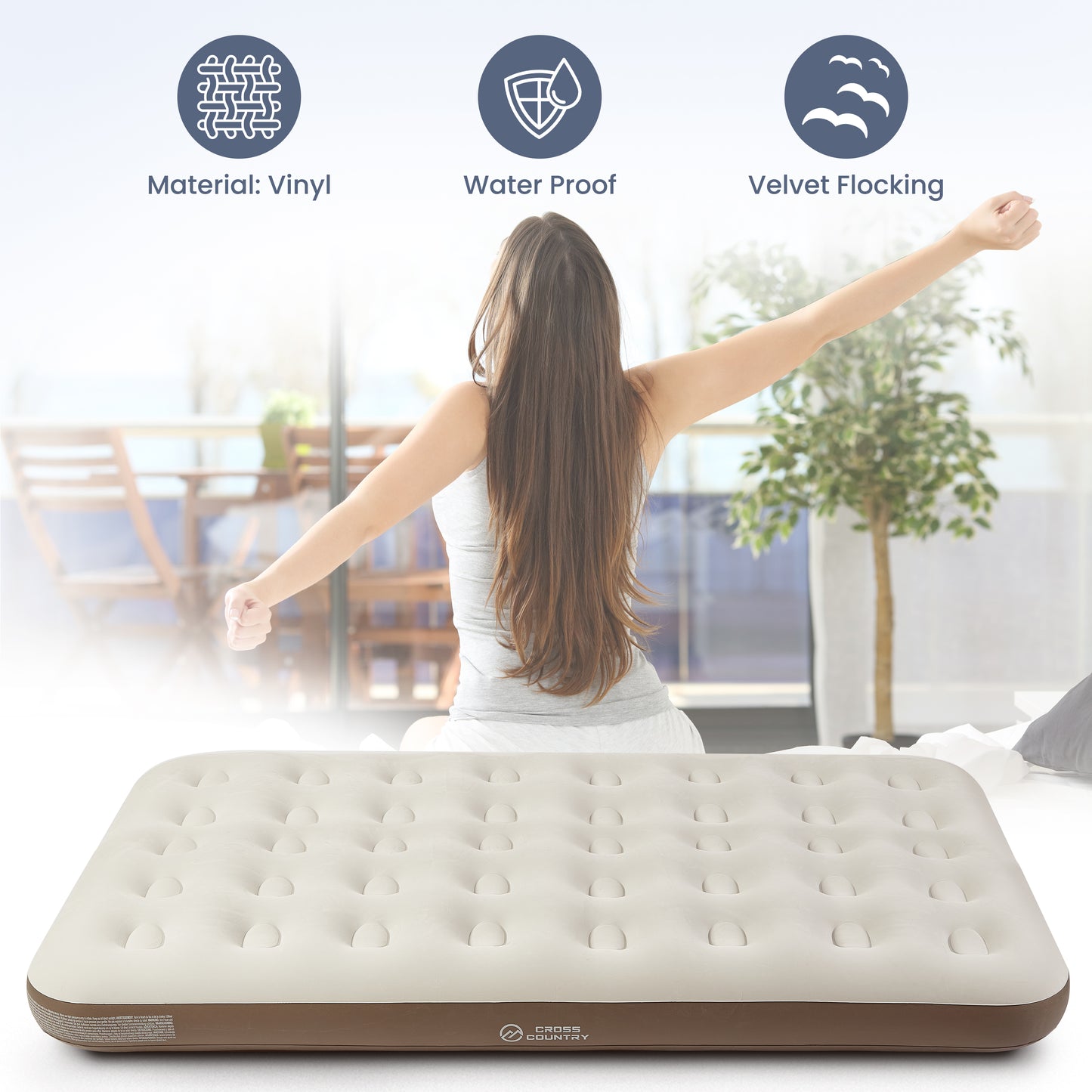 Double Airbed Taupe