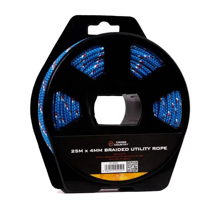 4MM Braided Utility Rope (25M) – CROSS COUNTRY CAMPING & OUTDOOR LEISURE