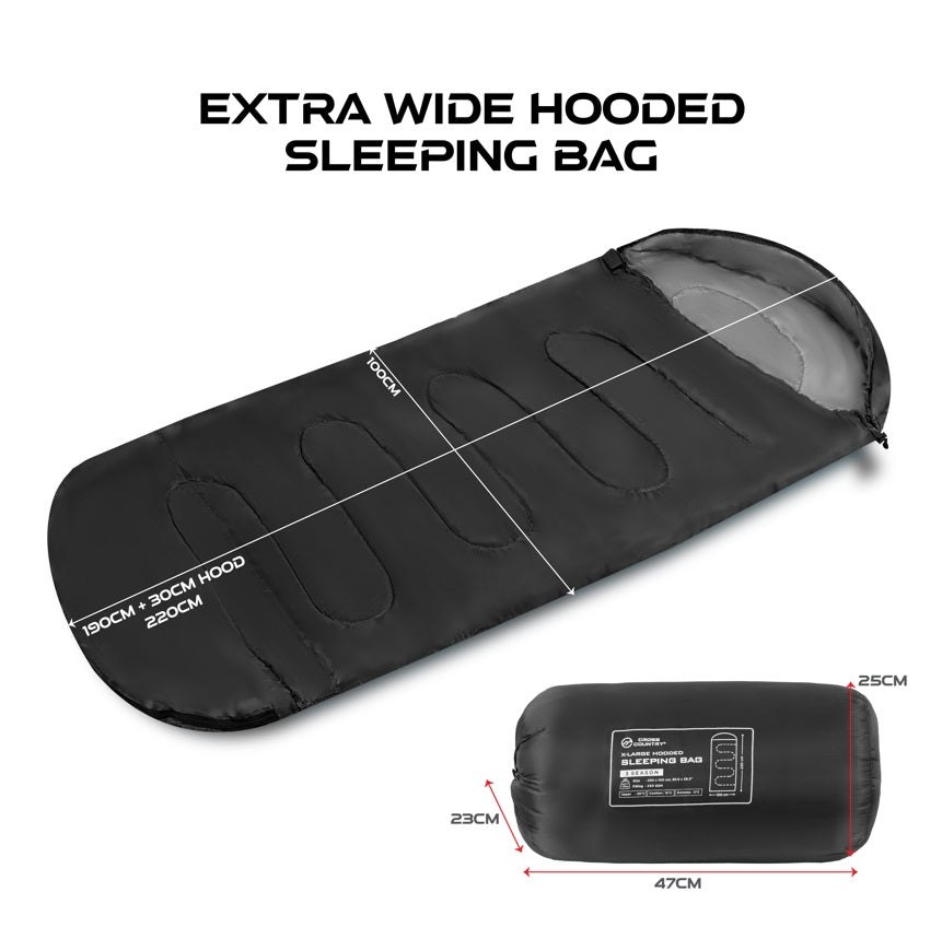 X-Large Hooded 3 Season Sleeping Bag