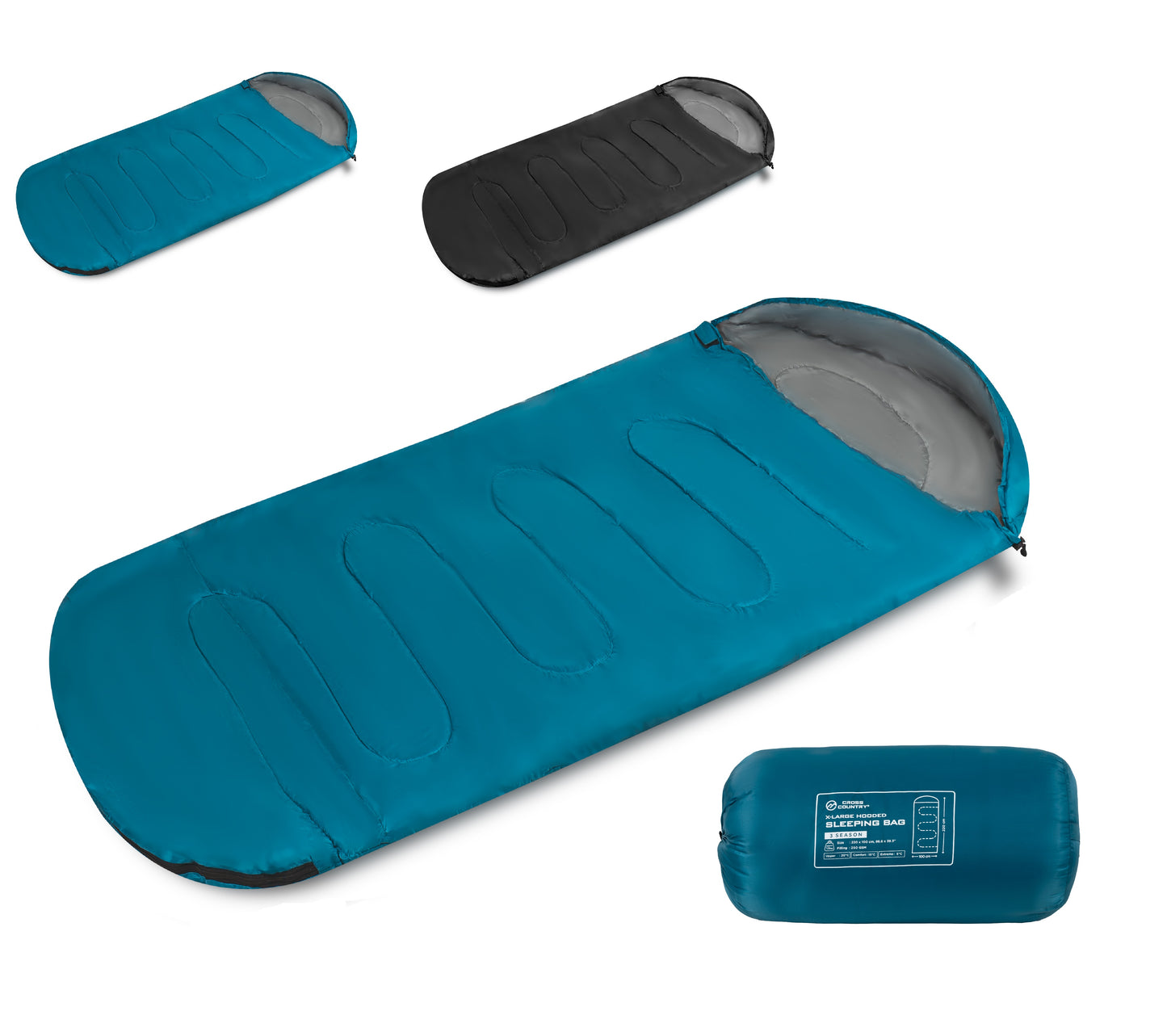 X-Large Hooded 3 Season Sleeping Bag